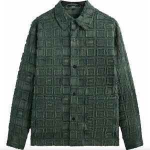 Kith Fils Coupe Check Overshirt Green — Medium